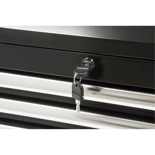 Coffre &agrave; outils industriel, 26" la, 4 tiroirs, Noir Maritime Industrial Rubber