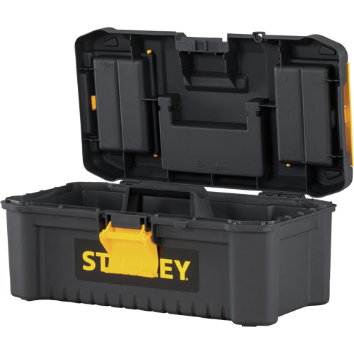 Coffre &agrave; outils avec plateau Essential, 12-1/2" la x 7-3/8" p x 5-1/8" h, Noir/Jaune Maritime Industrial Rubber