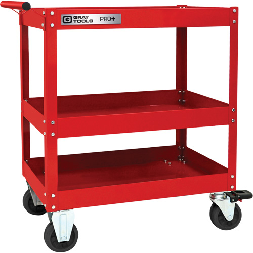 Chariot utilitaire robuste s&eacute;rie PRO+, 3 tiers, 30-1/5" x 38-1/3" x 19-1/2" Maritime Industrial Rubber