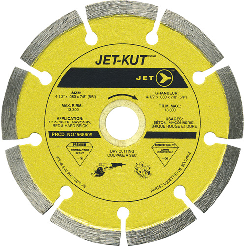 Lame &agrave; diamant segment&eacute;e de premi&egrave;re qualit&eacute; JET- KUT Maritime Industrial Rubber
