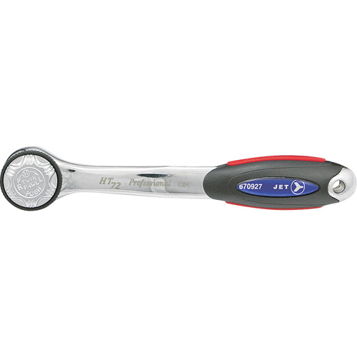 HT-1472 72-Tooth Ratchet Wrench, 1/4" Drive, Ergonomic Handle Maritime Industrial Rubber