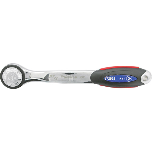 HT-1272 72-Tooth Ratchet Wrench, 1/2" Drive, Ergonomic Handle Maritime Industrial Rubber