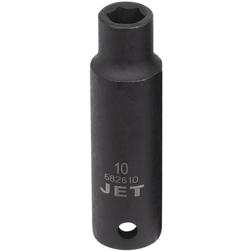 Douille, Chocs, 10 mm, Prise 1/2", 6 pans, Profond Maritime Industrial Rubber