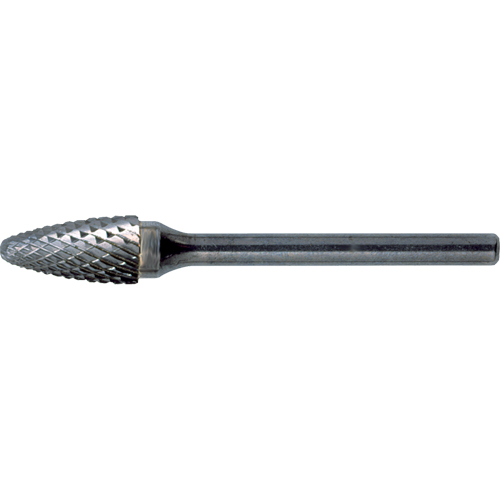 CLEVELAND Solid Carbide Burrs - Tree Shape with Ball Nose, SF-1, 1/4" Dia., 5/8" Depth of Cut Maritime Industrial Rubber