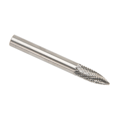 CLEVELAND Solid Carbide Burrs - Tree Shape Pointed End, SG-1, 1/4" Dia., 1/8" Shank Maritime Industrial Rubber