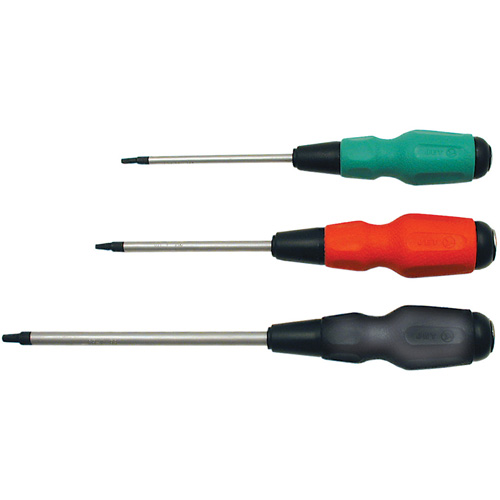 Square TORQUE DRIVE&reg; Screwdriver, #1 Tip, Round, 4" L, Cushion Grip Handle Maritime Industrial Rubber