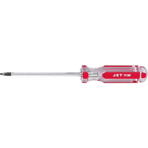 Square Jumbo Handle Screwdriver, #2 Tip, Round, 5" L, Plastic Handle Maritime Industrial Rubber