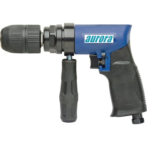 1/2" Air Reversible Drill, 4 CFM, 1/4" NPT, 88 dBA, 1/2" Chuck Maritime Industrial Rubber