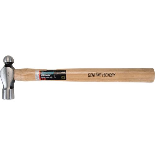 Ball Pein Hammer, 16 oz. Head Weight, Plain Face, Wood Handle Maritime Industrial Rubber