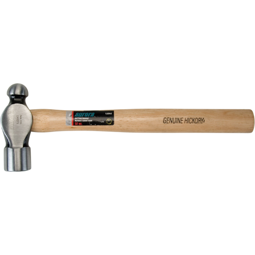 Ball Pein Hammer, 32 oz. Head Weight, Plain Face, Wood Handle Maritime Industrial Rubber