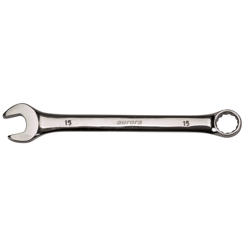 Cl&eacute; mixte, 12 pans, 6 mm, Fini Chrome Maritime Industrial Rubber