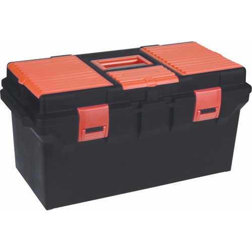 Plastic Tool Box, 22" W x 11" D x 10-1/2" H, Black Maritime Industrial Rubber