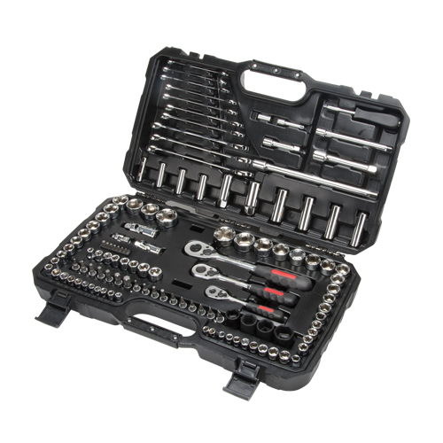 Jeux de douilles et cl&eacute;s SAE/m&eacute;triques 1/4", 3/8" et 1/2", 120 Mcx, Profond Maritime Industrial Rubber