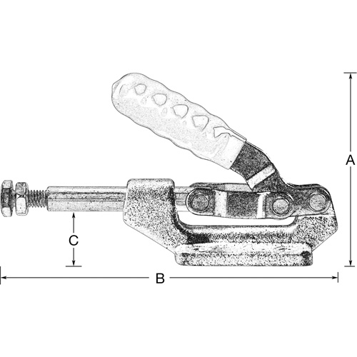 Straight Line Hold Down Clamps, 600 lbs. Clamping Force Maritime Industrial Rubber