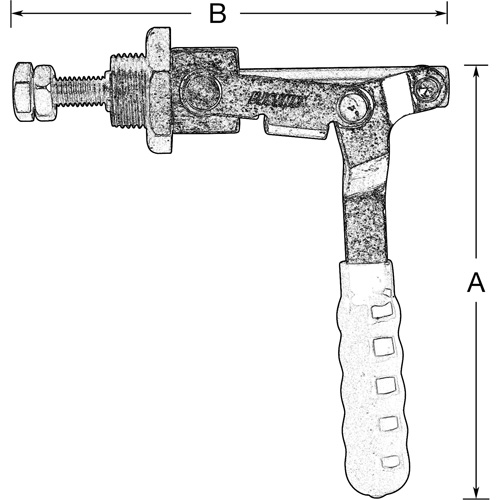 Straight Line Hold Down Clamps, 300 lbs. Clamping Force Maritime Industrial Rubber