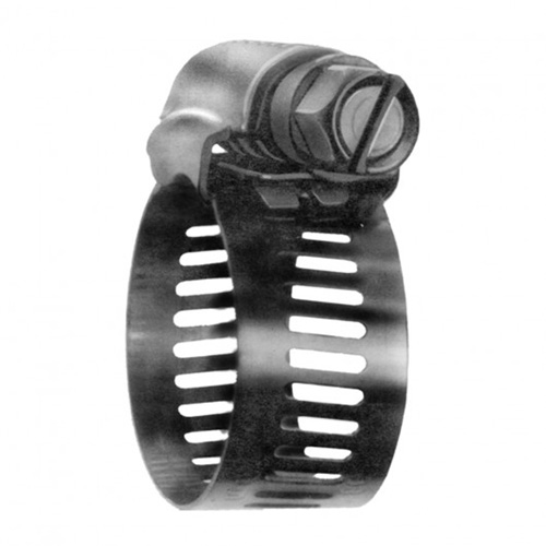 Hose Clamps - Stainless Steel Band & Screw, Min Dia. 0.563, Max Dia. 1-1/4" Maritime Industrial Rubber