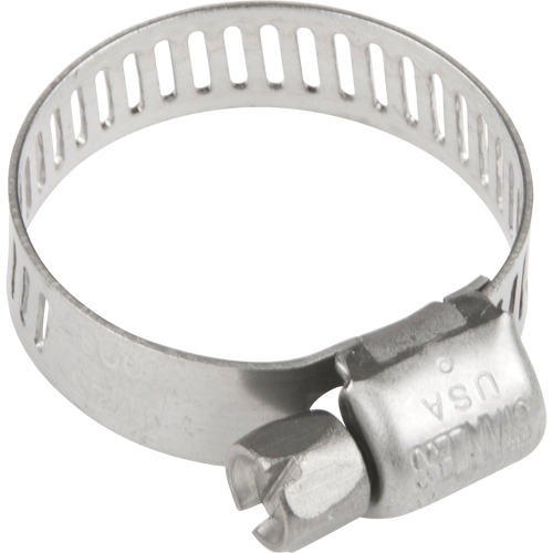 Hose Clamps - Stainless Steel Band & Screw, Min Dia. 0.316, Max Dia. 7/8" Maritime Industrial Rubber