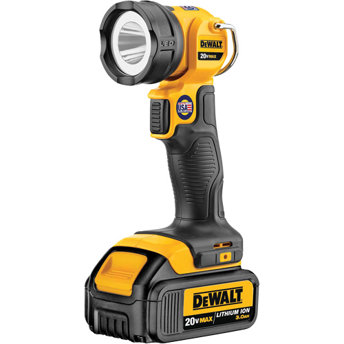 Lampe de travail Max, DEL, 110 lumens, 11 hres de fonctionnement, Bloc-pile Rechargeable, Plastique Maritime Industrial Rubber