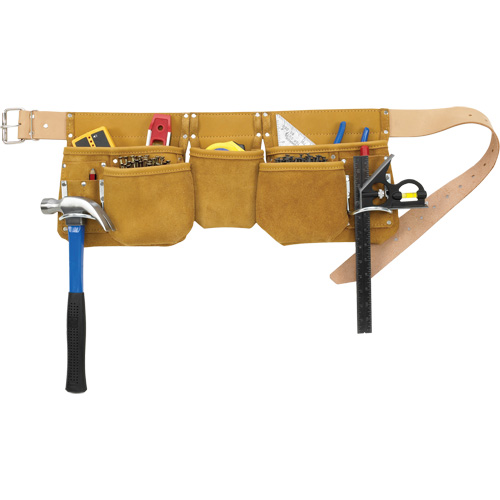 Journeyman's Carpenter Tool Belt, Leather, Tan Maritime Industrial Rubber