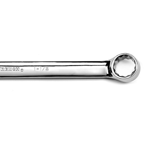 12-Point Long Pattern Combination Wrench, 12 Point, 1-1/2", Chrome/Polished Finish Maritime Industrial Rubber