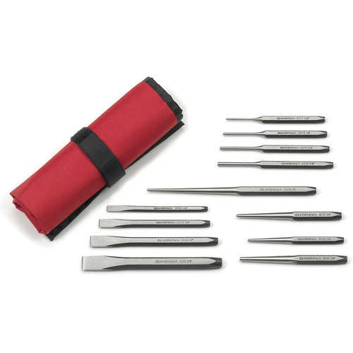 Punch & Chisel Set, 12 Pieces Maritime Industrial Rubber