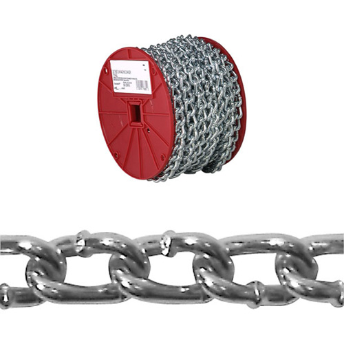 Chaîne torsad&eacute;e, Acier &agrave; faible teneur en carbone, #2 x 125' (38,1 m) l, Charge d'utilisation 310 lb (0,155 tonne) Maritime Industrial Rubber
