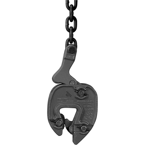 Serre-plaque GX avec attache de chaînette, 1000 lb (0,5 tonne), Ouverture de la m&acirc;choire de 1/16" - 5/16" Maritime Industrial Rubber