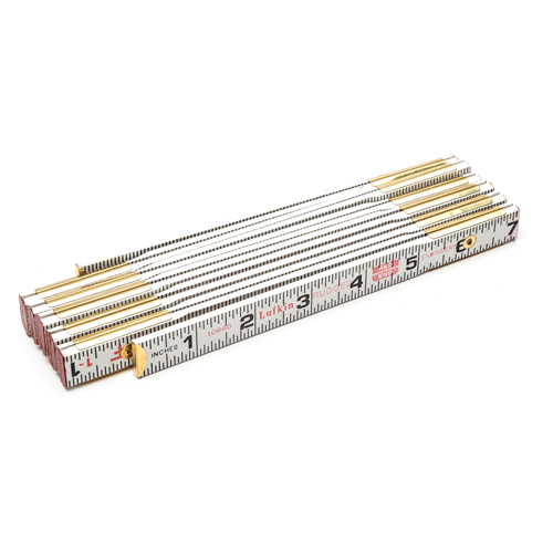 R&egrave;gle en bois pliante, 6' lo, Bois, Graduations de 1/6" Maritime Industrial Rubber