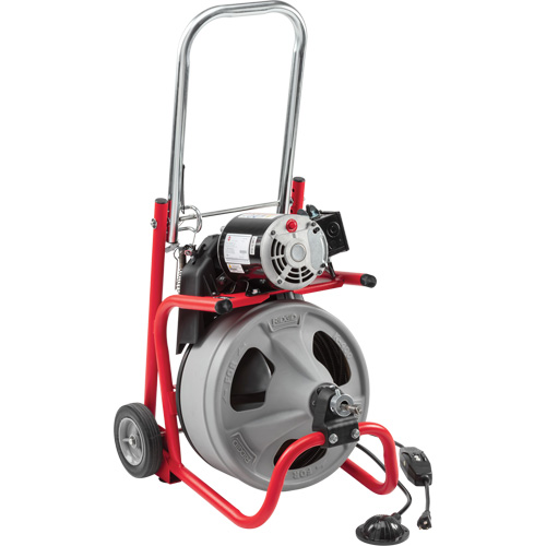 K-400 Autofeed Drum Machine with C-45IW cable, Electric, 1/2" x 75' and 3/8" x 100' Maritime Industrial Rubber