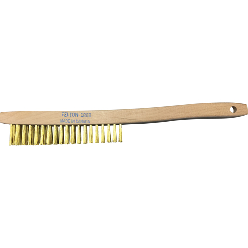 Brosses de nettoyage &agrave; manche recourb&eacute;, Laiton, 4 x 19 rangs de fils, Longueur 14" Maritime Industrial Rubber