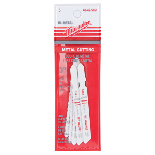 Lame de scie sauteuse, Bim&eacute;tal, Tige en T, 3" lo, 24 dents par pouce Maritime Industrial Rubber