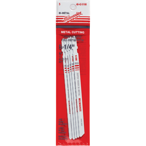 Lame de scie sauteuse, Bim&eacute;tal, Tige en T, 5-1/4" lo, 24 dents par pouce Maritime Industrial Rubber