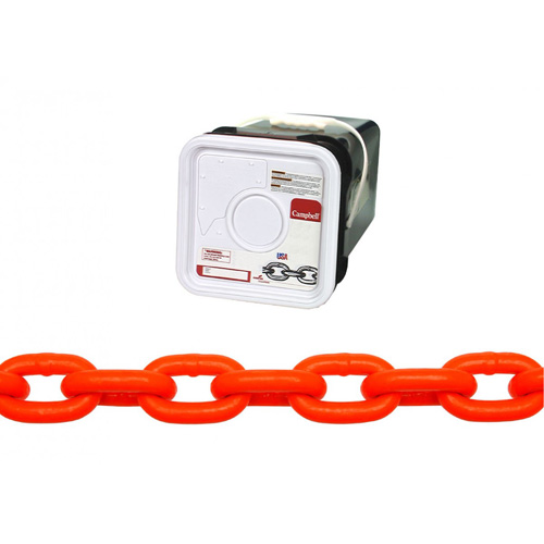 Chaîne haute r&eacute;sistance, Acier au carbone, 5/16" x 60' (18,3 m) l, Calibre 43, Charge d'utilisation 3900 lb (1,95 tonne) Maritime Industrial Rubber