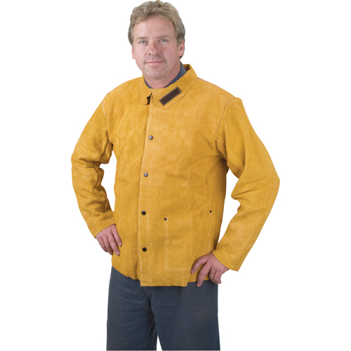 Veste de soudage, Cuir, Moyen, Golden Brown Maritime Industrial Rubber