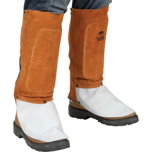 Gu&ecirc;tres en cuir, 14" lo, Lava Brown Maritime Industrial Rubber