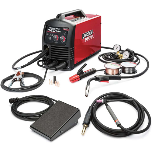 POWER MIG&reg; 140 MP&reg; Multi-Process Welder TIG One-Pak&reg;, 115 V, 1 Ph, 60 Hz Maritime Industrial Rubber