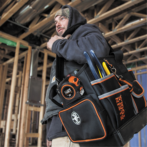 Fourretout Tradesman Pro, Nylon balistique, 40 pochettes, Noir/Orange Maritime Industrial Rubber