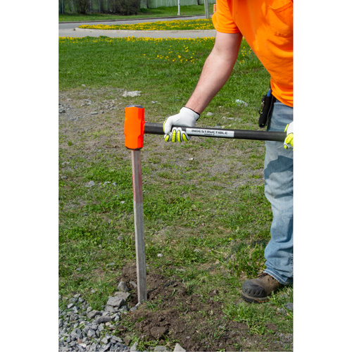 Indestructible Sledge Hammer, 8 lbs., 24", Fibreglass Handle Maritime Industrial Rubber
