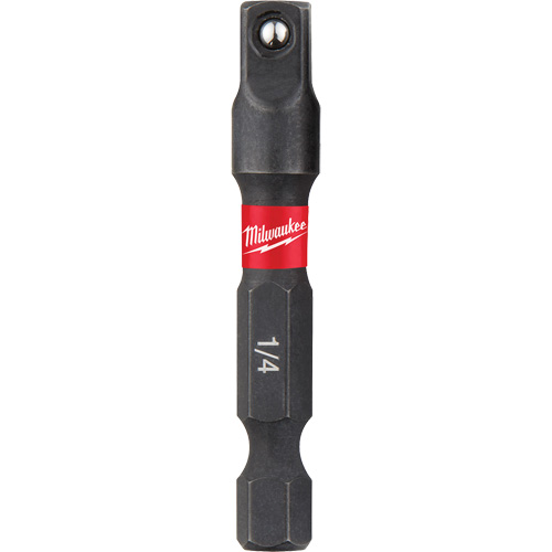 Shockwave Impact Driver Socket Adapters, 1/4" Drive Size, 1/4" Male Size, Ball, 1-7/8" L Maritime Industrial Rubber