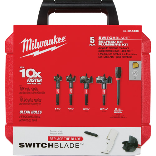 Jeu de forets autoaliment&eacute;s pour plombier Switchblade Maritime Industrial Rubber