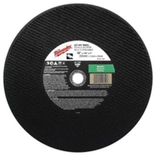 Meule &agrave; tronçonner de premi&egrave;re qualit&eacute;, 14" x 1/8", Arbre de 20 mm, Type 1, Carbure de silicium, 5400 Tr/min Maritime Industrial Rubber