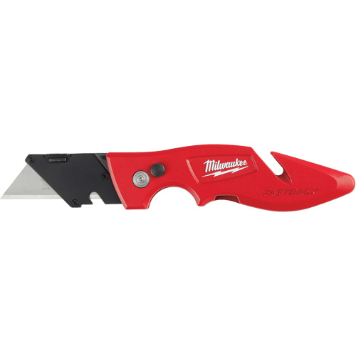 Couteau utilitaire rabattable Fastback, 2" lame, lame en Acier au carbone, poign&eacute;e en M&eacute;tal Maritime Industrial Rubber