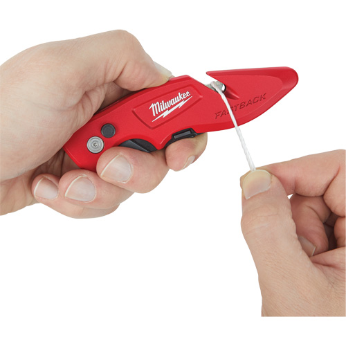 Couteau utilitaire rabattable Fastback, 2" lame, lame en Acier au carbone, poign&eacute;e en M&eacute;tal Maritime Industrial Rubber