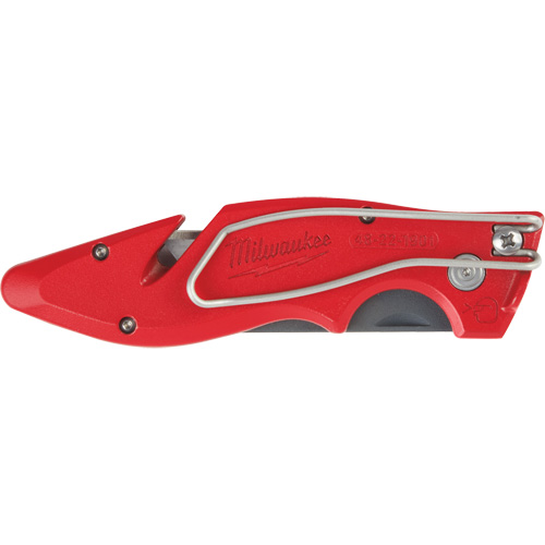 Couteau utilitaire rabattable Fastback, 2" lame, lame en Acier au carbone, poign&eacute;e en M&eacute;tal Maritime Industrial Rubber