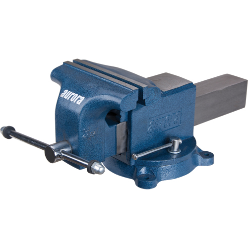 Heavy-Duty Bench Vise, 8" Jaw Width Maritime Industrial Rubber