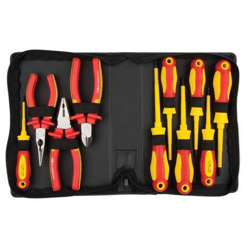 Ensemble d'outils isol&eacute;s, 1000 V, 10 Mcx Maritime Industrial Rubber
