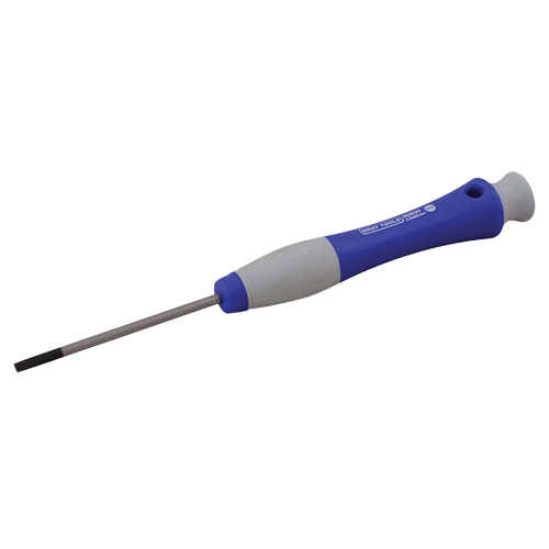 Slotted Precision Screwdriver, 9/64" Tip, Round, 6-1/2" L, Plastic Handle Maritime Industrial Rubber