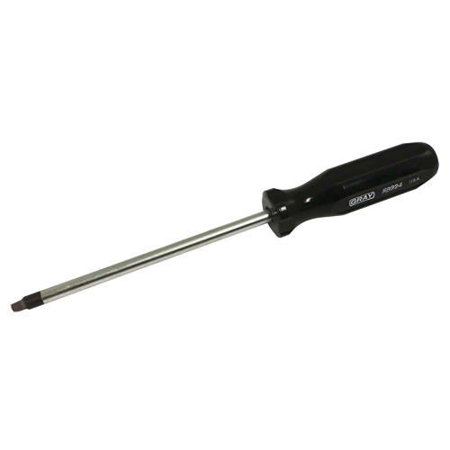 Tournevis &agrave; pointe carr&eacute;e, Tige de #4, Ronde, 9-3/4" lo, Prise en Plastique Maritime Industrial Rubber