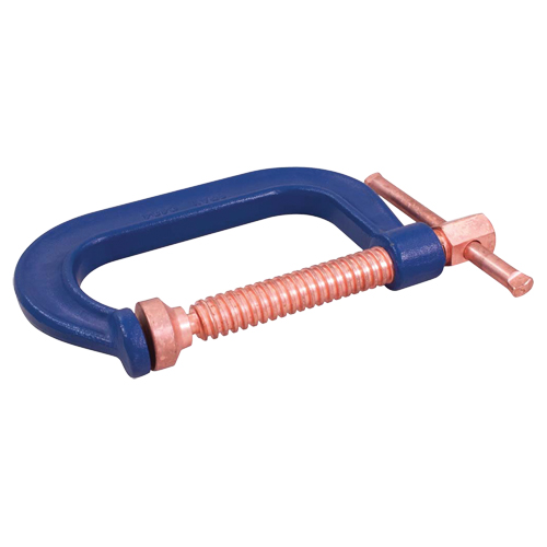 C-Clamp, 4" (102 mm) Capacity, 3" (76 mm) Throat Depth Maritime Industrial Rubber