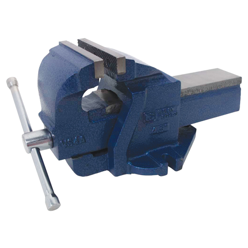 Ductile Iron Mechanics Bench Vise, 4-1/2" Jaw Width, 2-3/5" Throat Depth Maritime Industrial Rubber